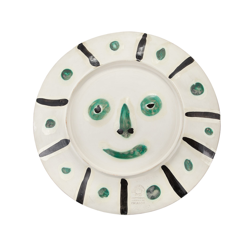 Appraisal: Pablo Picasso FACE WITH SPOTS AND MAT FACE A R