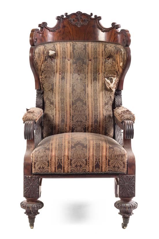 Appraisal: Sale Lot A Continental Mahogany Armchair th century having a