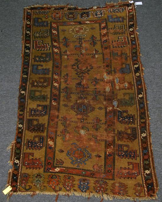 Appraisal: KURD RUG Persia th century feet inches x feet inches