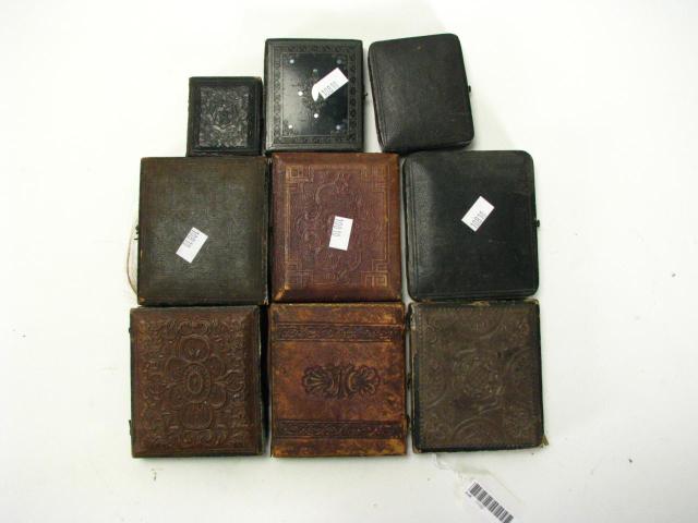 Appraisal: Group of Tin-Type Cases nine items total ranging in size