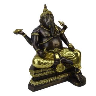 Appraisal: th Century Thai Hindu Bronze and Gilt Seated Ganesh Sculpture