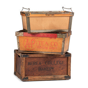 Appraisal: Three Advertising Bins th Century including Berea College Bakery A