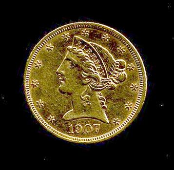 Appraisal: piece Gold Coin United States of America -D XF some