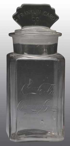 Appraisal: Glass Franklin Caro Co Coca-Cola Chewing Gum Jar Description Three