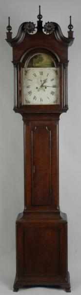 Appraisal: American Solid Walnut Tall Case Clock Description Circa s Chippendale