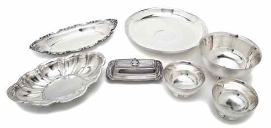 Appraisal: Eight American Silverplate Serving Articles comprising three Revere bowls of