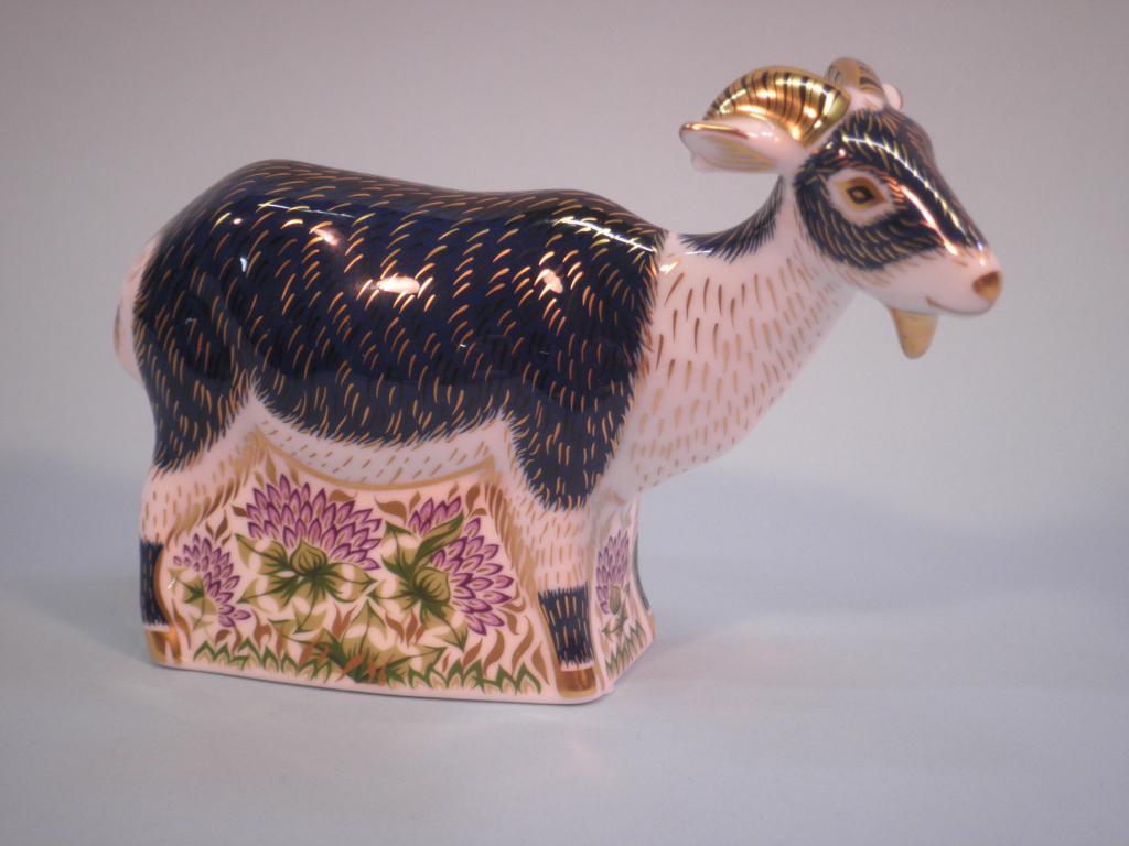 Appraisal: A Royal Crown Derby figure of a billy goat made