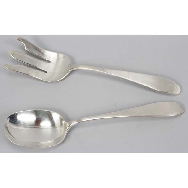 Appraisal: Erickson sterling silver salad serving fork and spoon ozt