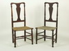 Appraisal: SIDE CHAIRS - Pair of th C Queen Anne yoke