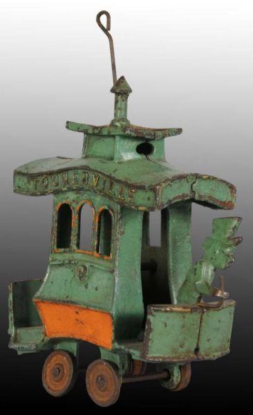 Appraisal: Cast Iron Dent Toonerville Trolley Toy Description Small crack at