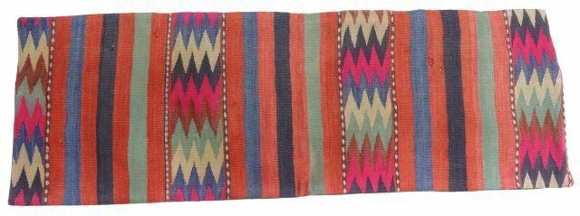 Appraisal: Decorative lumbar pillow cover fashioned from a Kilim rug brown