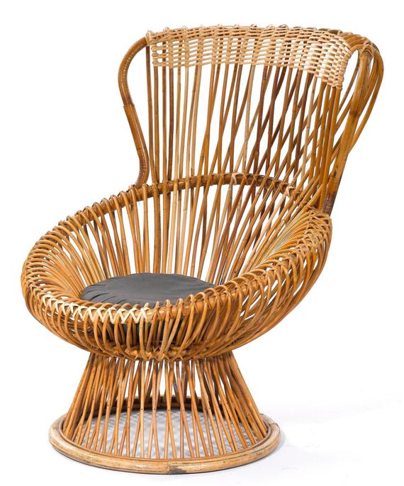 Appraisal: ALBINI FRANCO - CHAIR model Margherita designed for Vittorio Bonacina