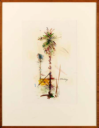 Appraisal: Barry Bailey American Louisiana Contemporary Palm Trees pair of mixed