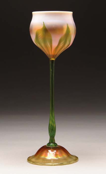 Appraisal: TIFFANY STUDIOS FLOWER FORM Spectacular large flower form has green