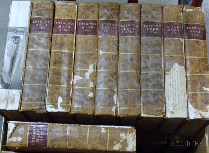 Appraisal: Set of Twenty Leather-bound - Editions of The Leisure Hour