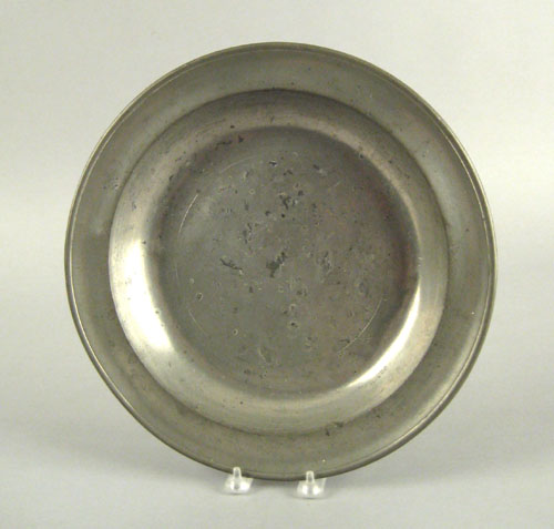 Appraisal: Philadelphia pewter deep dish ca bearing the touch of Blakslee