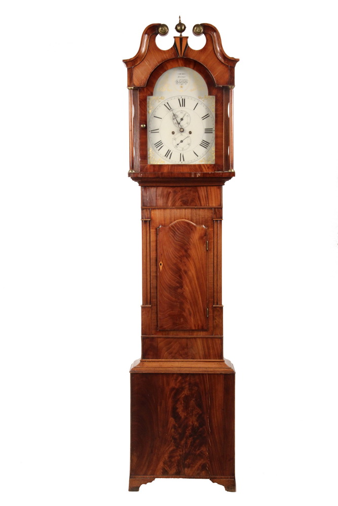 Appraisal: SHEFFIELD TALL CLOCK - Early th c Chippendale -Day Time