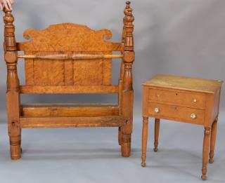 Appraisal: Two piece lot to include Sheraton two drawer stand of