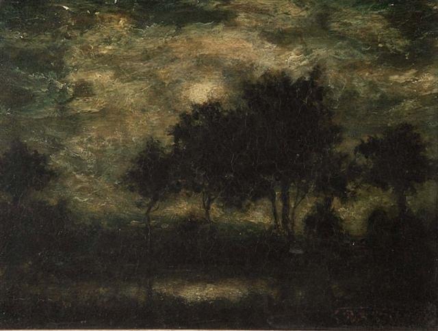 Appraisal: ATTRIBUTED TO RALPH ALBERT BLAKELOCK AMERICAN - - A moonlit