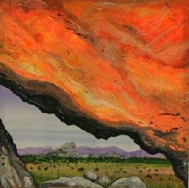 Appraisal: Greg Mallyon born Rock Painting and Landscape acrylic on canvas