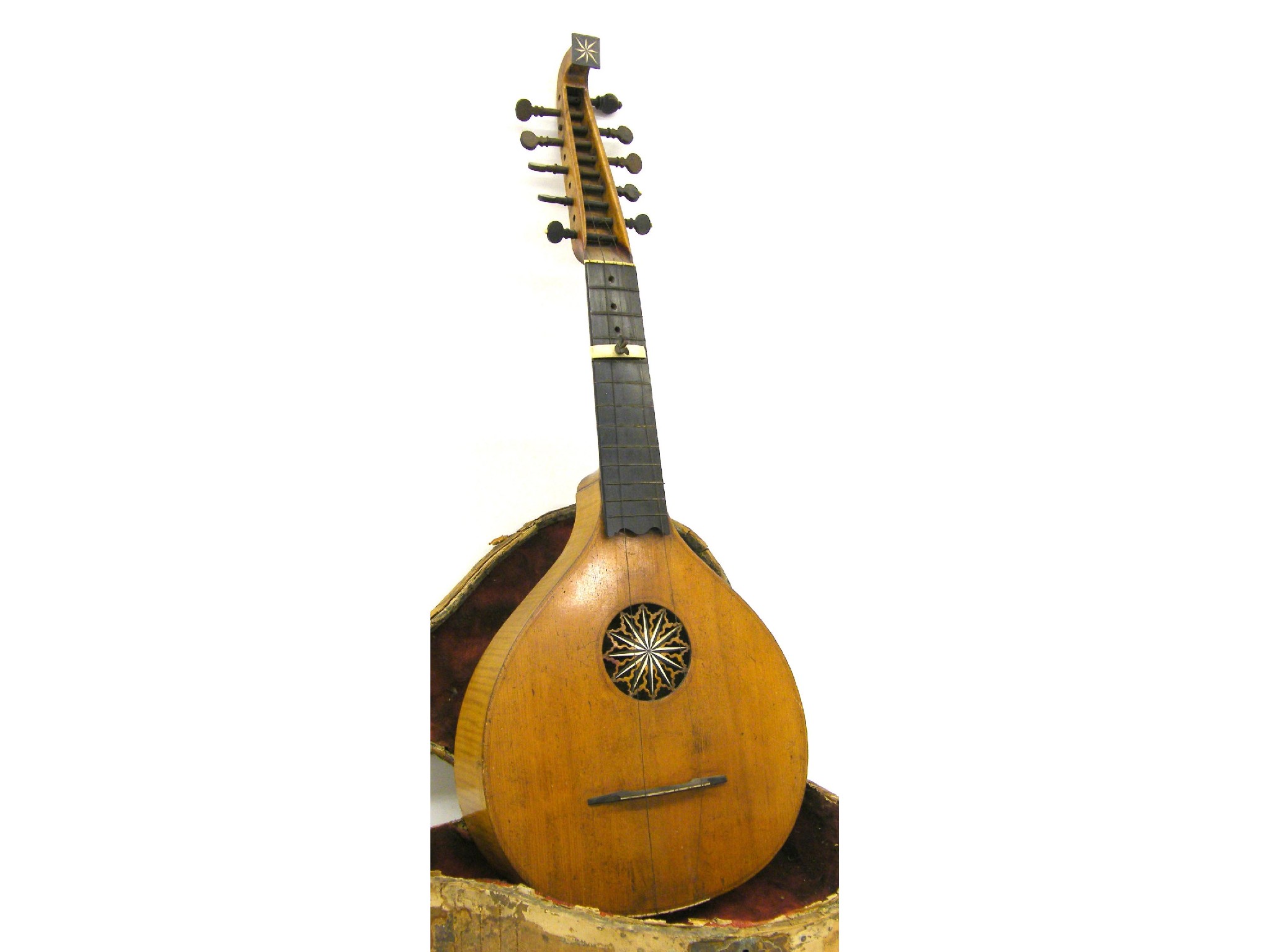 Appraisal: Antique English guitar labelled William Everdell St Martin's Court Leicesterfields