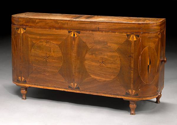 Appraisal: A Neoclassical inlaid mahogany wine cooler possibly English or Dutch