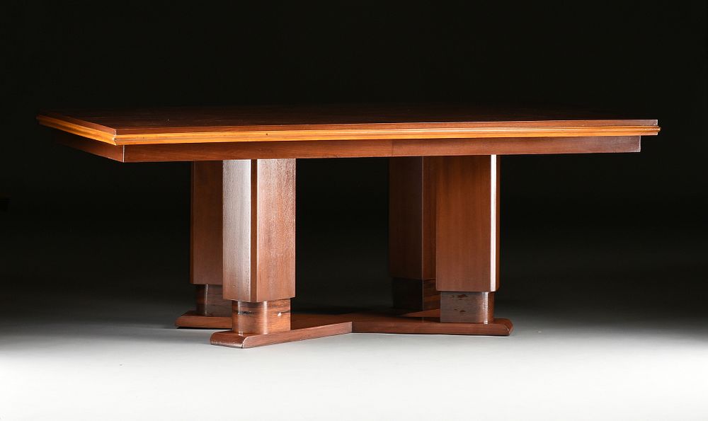 Appraisal: AN ART DECO ROSEWOOD DINING TABLE POSSIBLY AMERICAN s AN