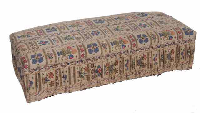 Appraisal: A VICTORIAN UPHOLSTERED OTTOMAN WIDE