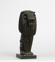 Appraisal: William Mozart McVey American - Green bronze lion with incised