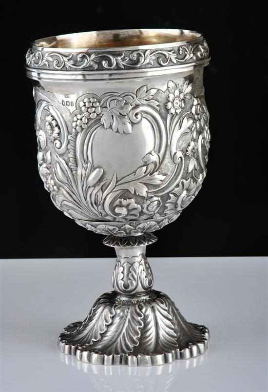 Appraisal: An associated George IV sterling silver challis Bearing multiple hallmarks