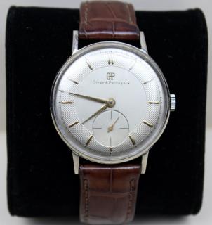 Appraisal: Girard-Perregaux vintage men's stainless steel watch mm Case marked Brown