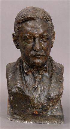 Appraisal: CHESTER BEACH - AUSTIN MONTGOMERY PURVES Painted plaster cast bust