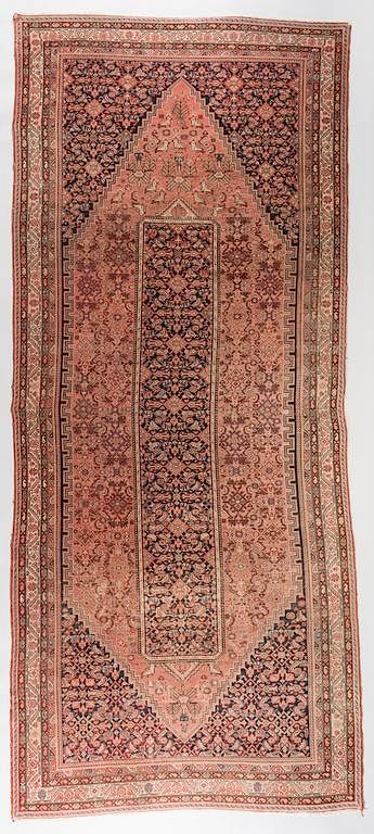 Appraisal: Antique Persian Hall Rug Antique Persian hall rug wool on