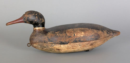 Appraisal: New England hollow body merganser decoy early th c possibly