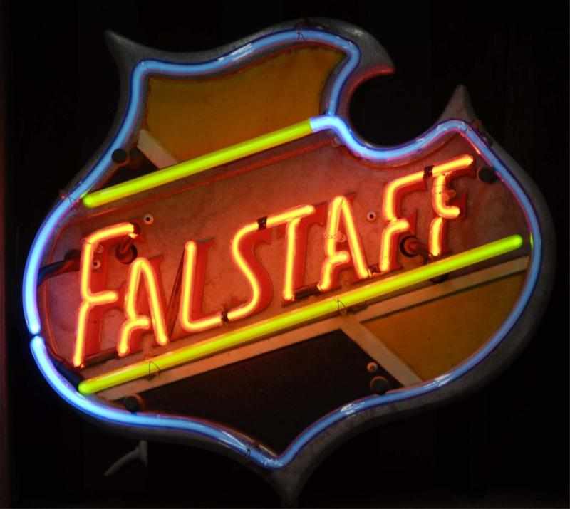 Appraisal: Falstaff Cast Neon Sign Description s Falstaff Brewing Co St