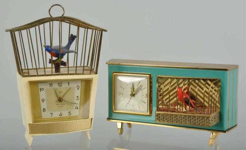 Appraisal: Lot of Bird Alarm Clocks Description Working One is over-wound