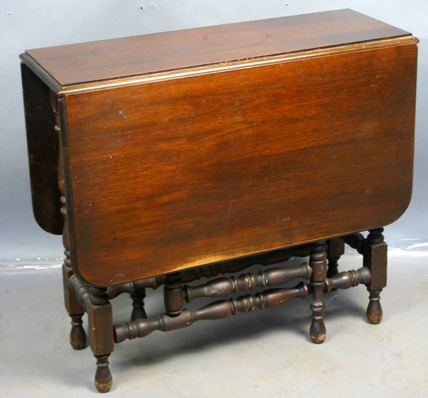 Appraisal: Circa s mahogany gate-leg drop-leaf table h x l x