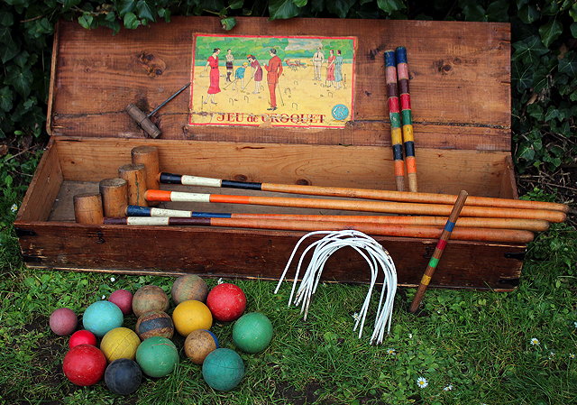 Appraisal: AN OLD FRENCH CROQUET OR 'JEU D' CROQUET' by L