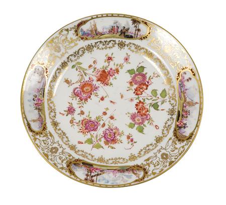 Appraisal: Meissen Style Porcelain Plate Estimate -