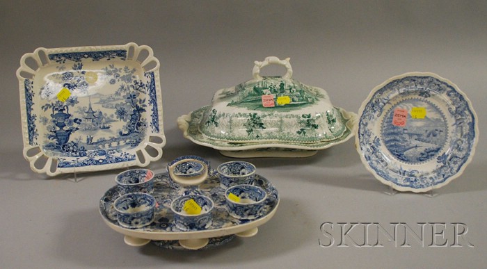 Appraisal: Ten Pieces of Assorted English Transfer-decorated Staffordshire Tableware including a