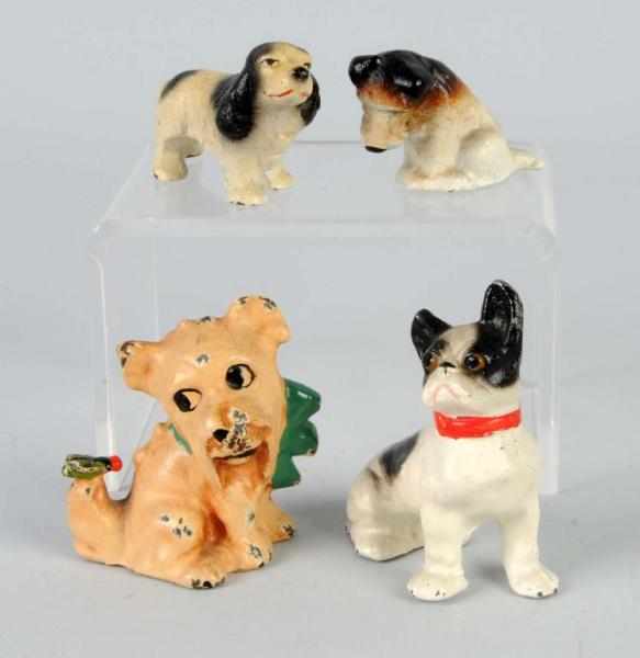 Appraisal: Lot of Cast Iron Dog Paperweights Description Assorted Hubley and