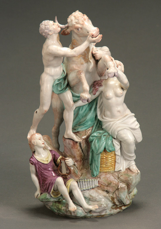 Appraisal: Continental Porcelain Figural Group of the Fable of Dirce Possibly