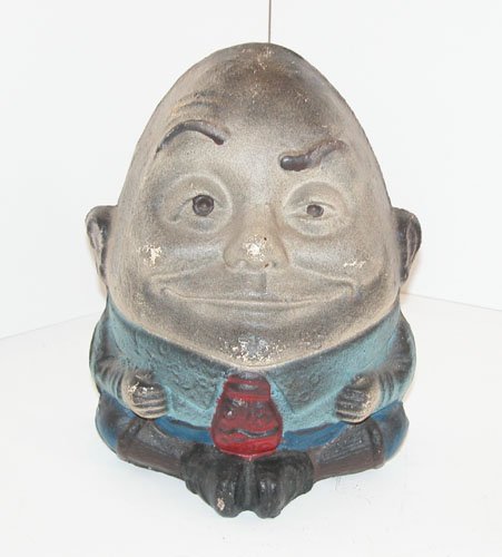 Appraisal: Artist unknown Title Cast Iron Humpty Dumpty Doorstop Medium Cast