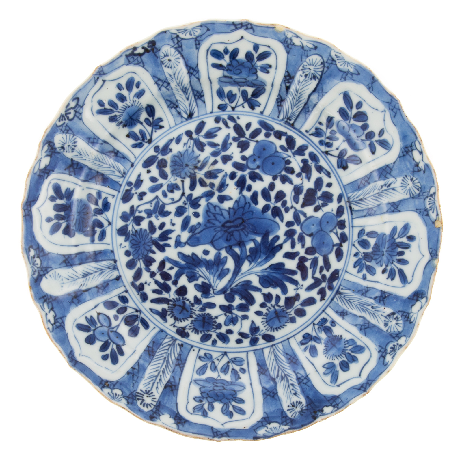 Appraisal: CHINESE EXPORT BLUE WHITE PLATE Kang Xi circa - having