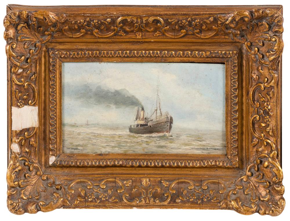 Appraisal: WILLIAM LIONEL WYLLIE ENGLAND - STEAMSHIP ON THE OPEN OCEAN