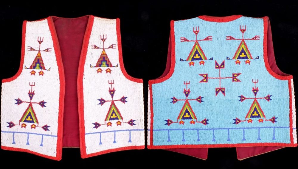 Appraisal: Sioux Fully Beaded Full Size Vest c - 's The