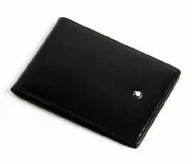 Appraisal: Mont Blanc Notepad made of black cowhide leather with leather