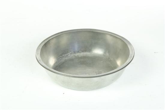 Appraisal: PEWTER BASIN Partial touch for Samuel Hamlin probably Jr Providence