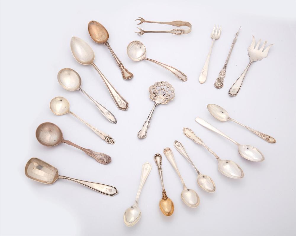 Appraisal: A group of sterling silver flatware items Late th th