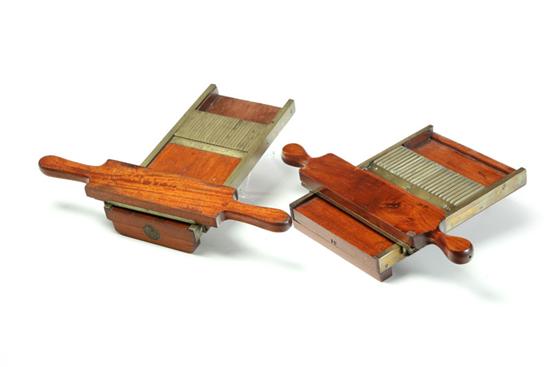 Appraisal: TWO PILL MAKERS Probably England late th century mahogany and